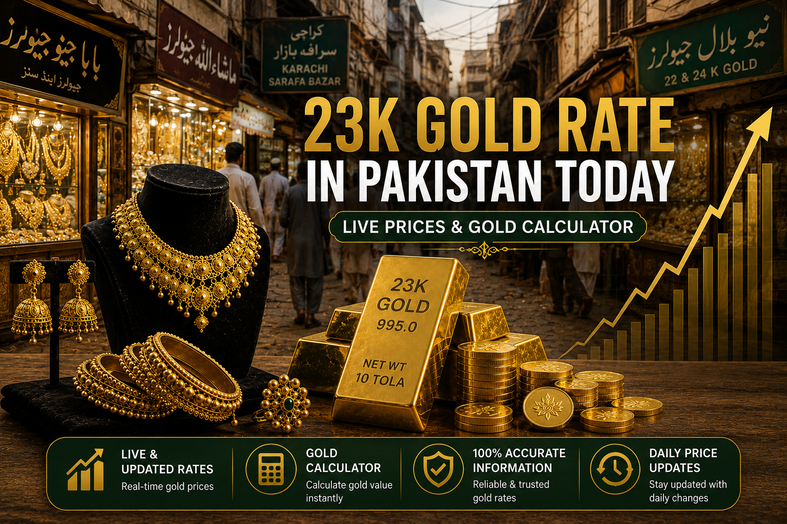 23K Gold Rate in Pakistan Today - Live Prices & Gold Calculator
